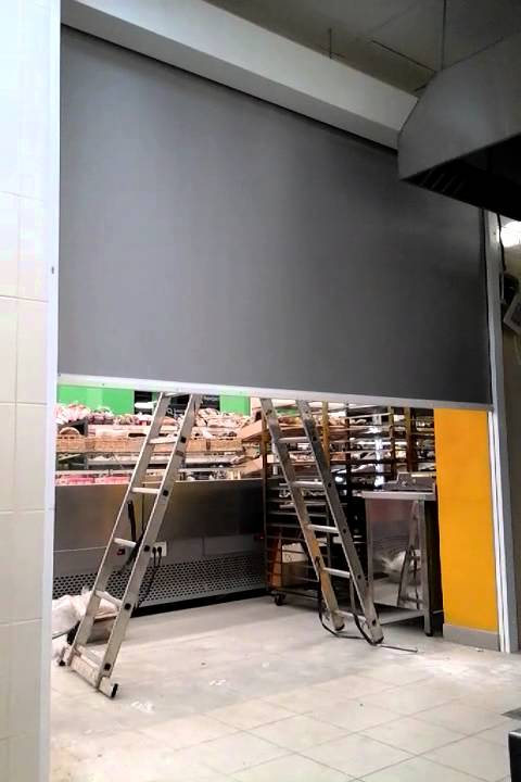 Противопожарные шторы с пределом огнестойкости EI120 в Супермаркете "Перекресток"