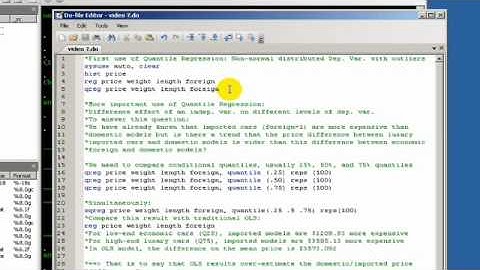 STATA Video #7 Quantile Regression