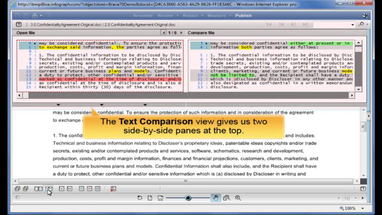 Compare Documents in Brava for IBM FileNet P8 - YouTube