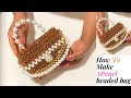 HOW TO MAKE A BEADED BAG// HOW TO MAKE A PEARL BEADED BAG/SIMPLE EASY WAY TO MAKE YOUR MINI BEAG BAG