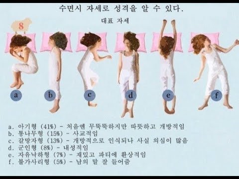 수면 자세로 알아보는 당신의 성격