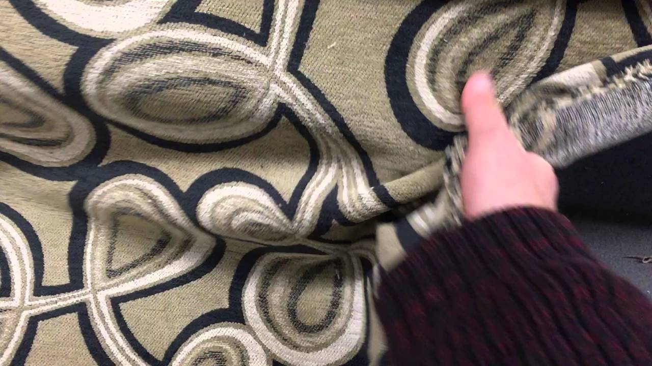 Taupe Black White Abstract Scroll Upholstery Drapery Fabric By The