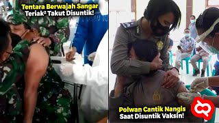 NGAKAK KOCAK! Deretan Momen Lucu Takut Disuntik Vaksin Covid 19 Sampai Segitunyaaa...