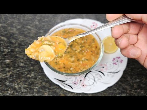 Barley soup with mushrooms and vegetables and... - YouTube