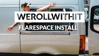 DIY Van Build series Ep 3 - Flarespace Install - WeRollWithIt