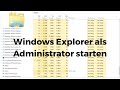 Windows Explorer als Administrator starten