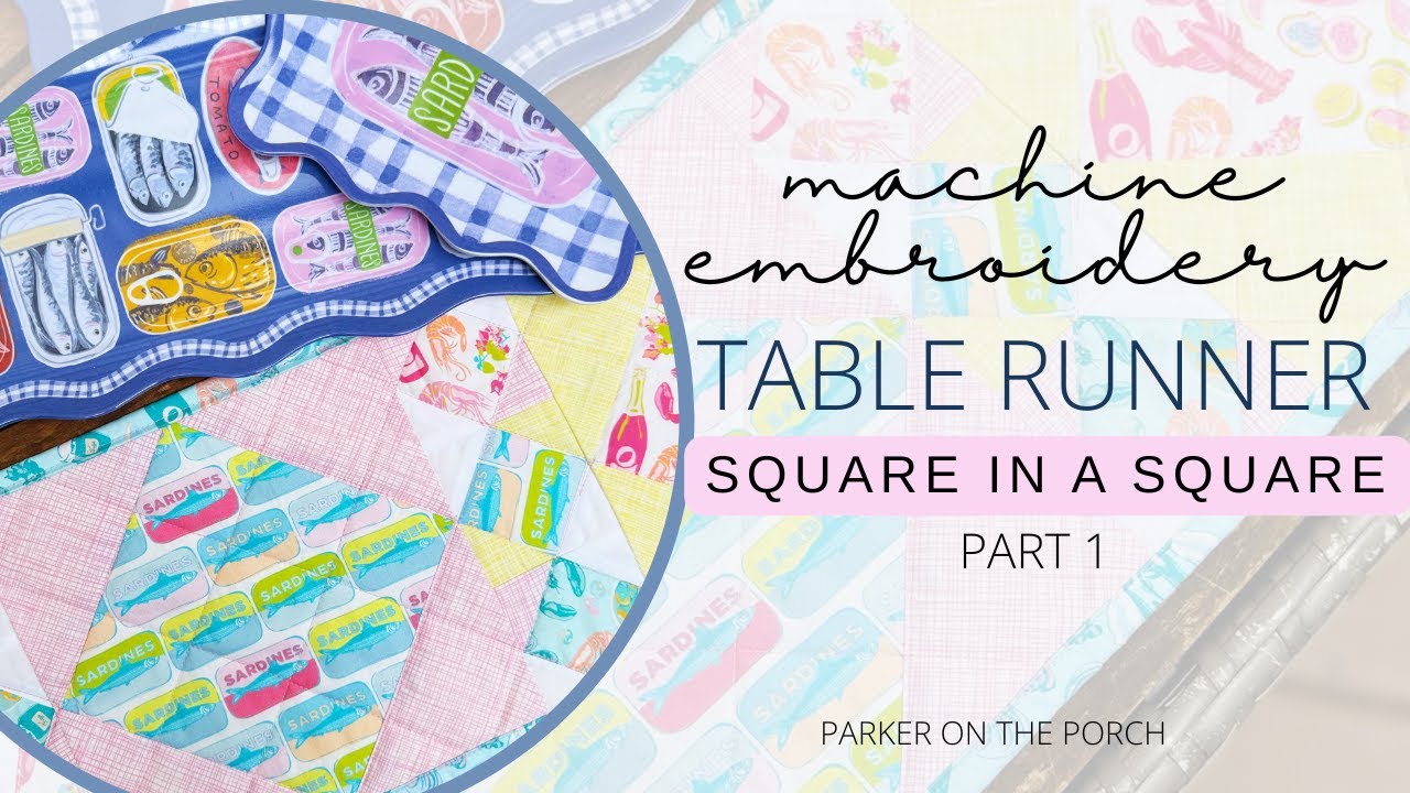 Easy Square in a Square Quilt Block Table Runner Tutorial- Part 1 - YouTube