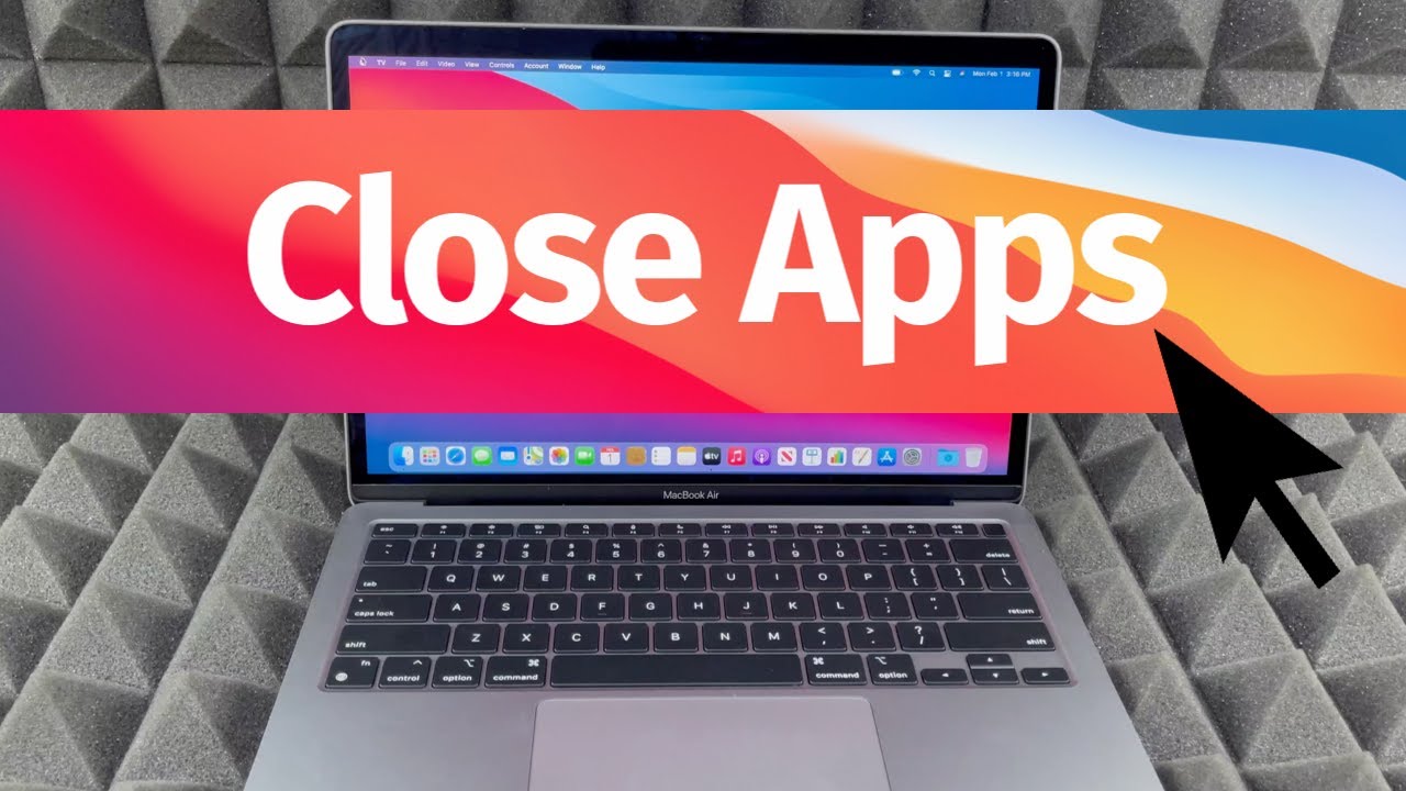 how to close running apps on macbook air