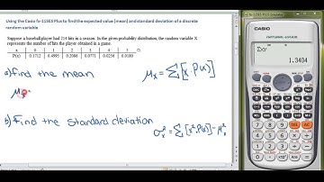Using the Casio fx-115es Plus to find the Mean and Standard Deviation of a Discrete Random Variable