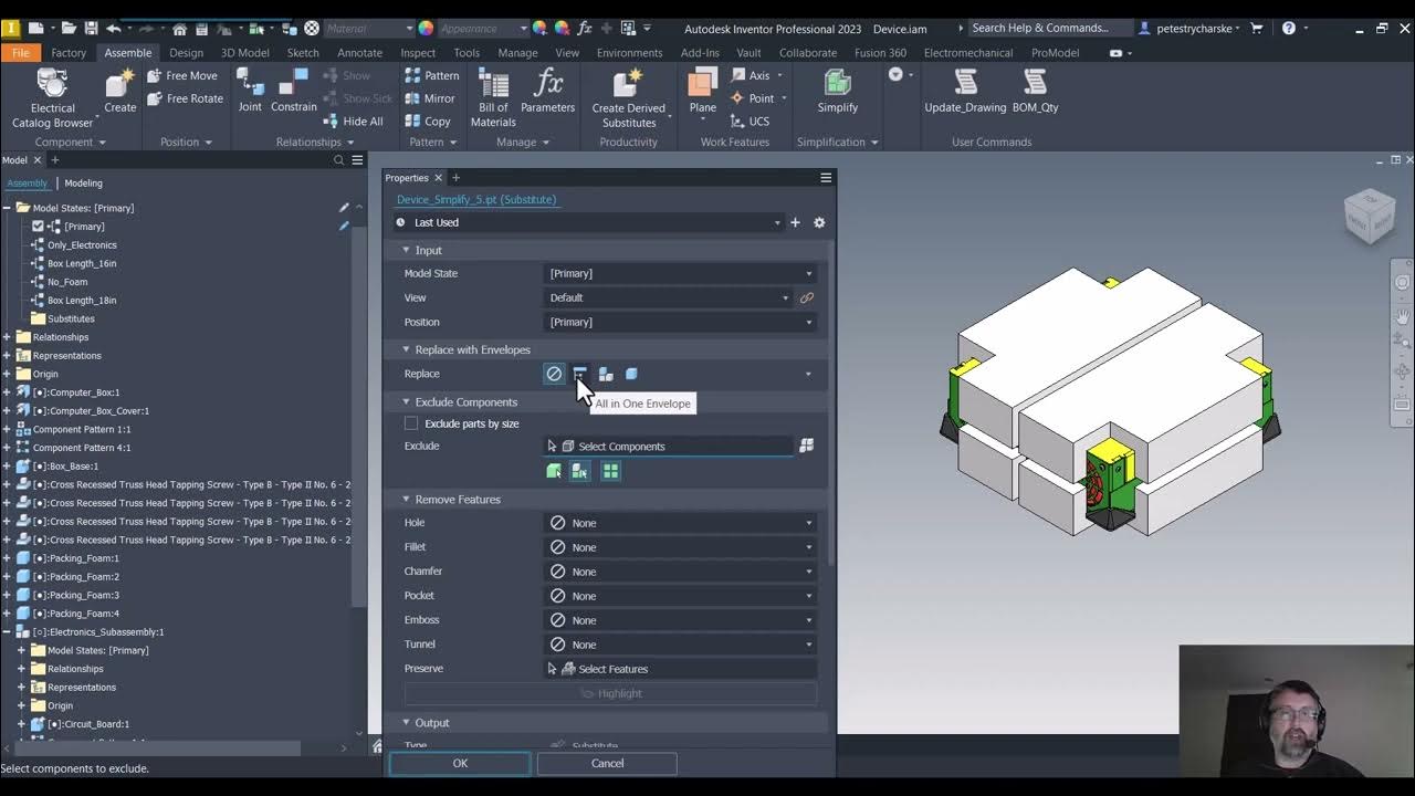 Inventor tips tricks better simplify results when using selective