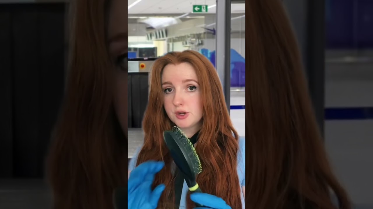 TSA checks your bag before boarding #airport #asmr