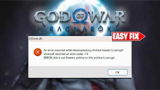 How To Fix Isdone.dll Or Unarc.dll Error In God Of War Ragnarok Pc Easy Fix