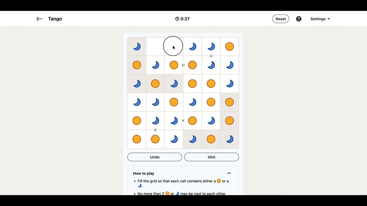 LinkedIn Tango Answer Today | 01 April 2026 - Puzzle #541