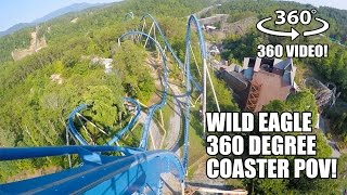 Wild Eagle Roller Coaster 360 Degree POV Dollywood Pigeon Forge, TN