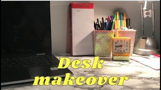 Studying vlog  Desk + stationery organization makeover part 1