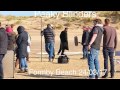 Tom Hardy on Formby beach filming Peaky Blinders 24 03 17