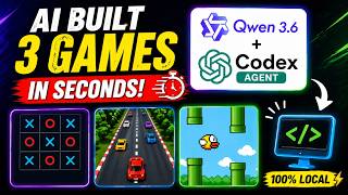 Qwen 3.6 27B + Codex Built 3 Games in Seconds 🤯 | FULL Local AI Setup (No API!)