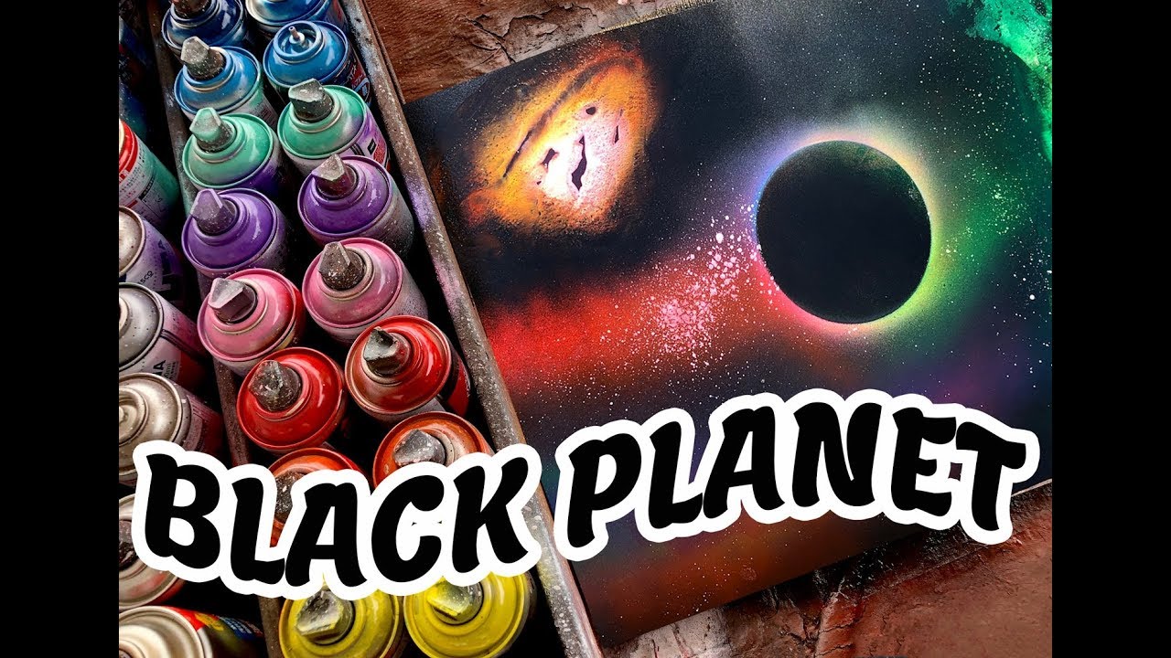 BLACK SPRAY PAINT ART by Spray Art Eden スプレーペイントアートエデン YouTube