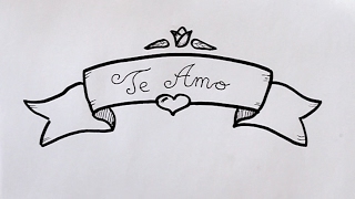 Cómo dibujar Letrero con TE AMO Dibuja Conmigo Dibujos de Amor - thptnganamst.edu.vn