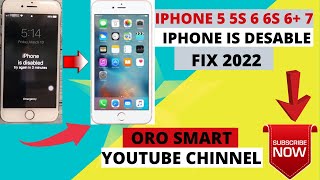 IPHONE 5 5S 6 6S 6+ IPHONE IS DISABLED CONNECT TO ITUNES FIX 2022