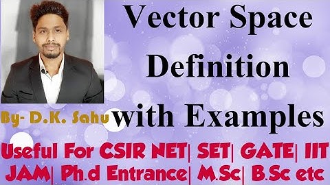 Vector Space & Subspace-1 (Vector Space Definition with Examples| Note| Useful for NET,SET,JAM,M.Sc)