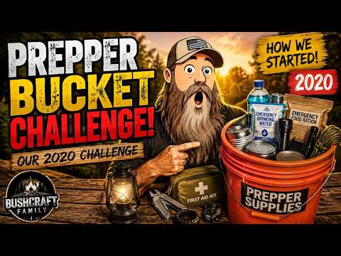 PREPPER BUCKET CHALLENGE FOOD STASH
