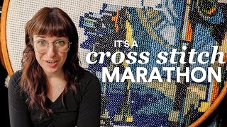 cross stitching for 8 hours straight