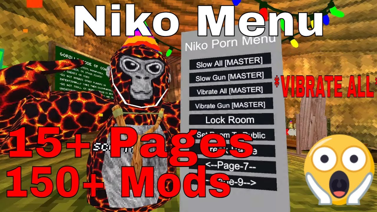 Best Gorilla Tag Mod Menu NIKO MENU 150 MODS YouTube