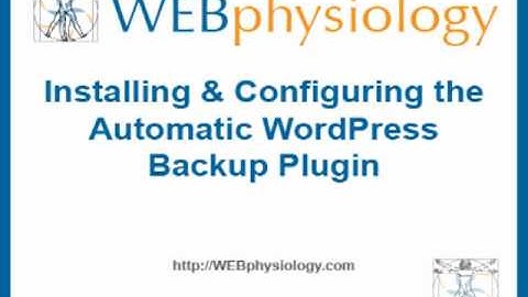 Automatic WordPress Backup Plugin