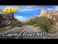 4K Scenic Drive in Capitol Reef National Park, Utah - Relaxing Drive through Capitol Reef