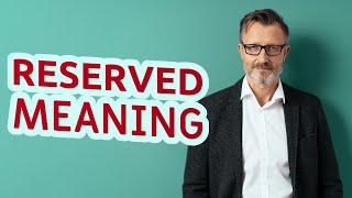 Match Highlights Reserved | Meaning of reserved 📖
