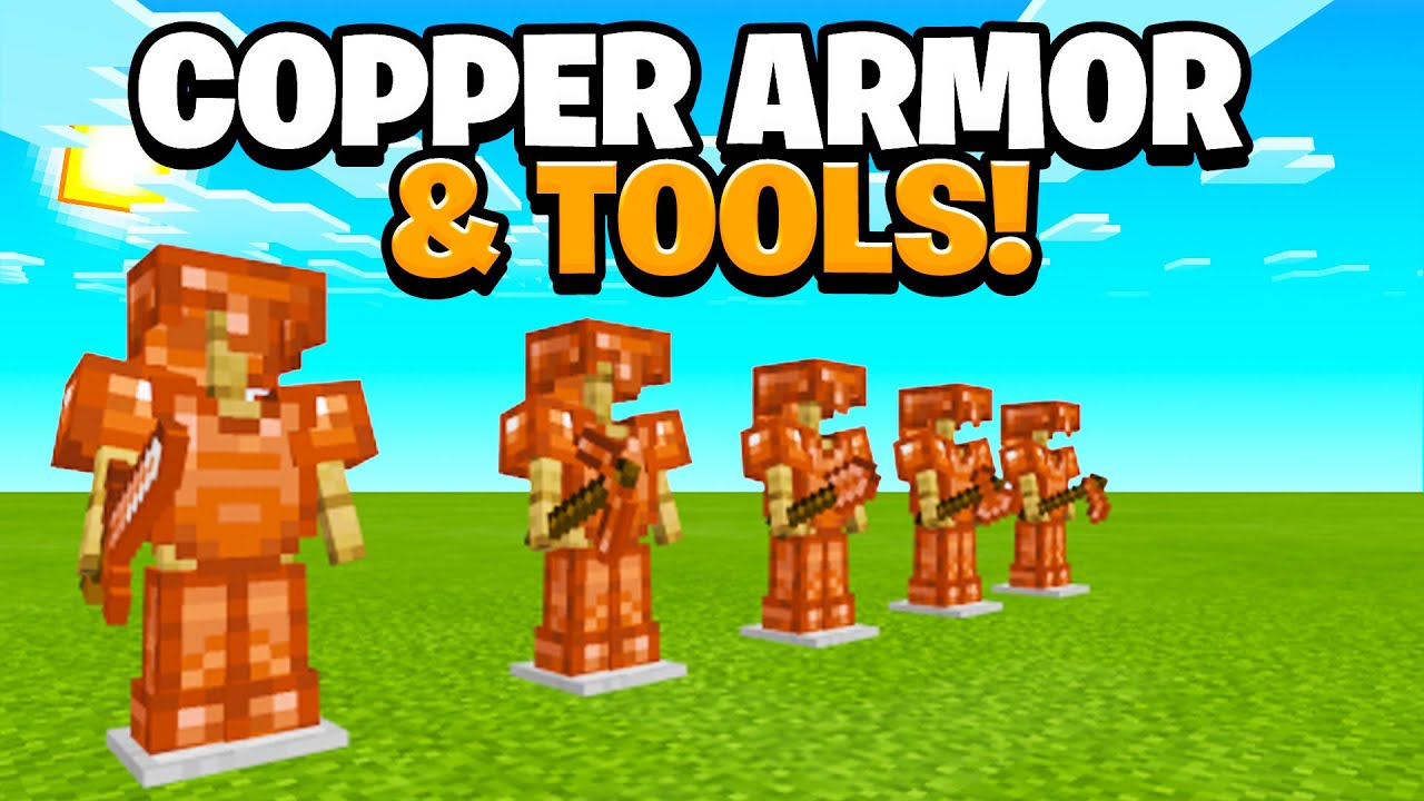 How To Craft Copper Armor Tools In 1 17 Minecraft Bedrock Youtube