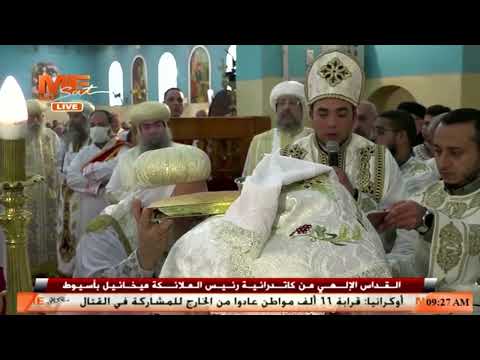 القس يوسف فيكتور يتلو الإعتراف خلف نيافة أنبا ديمتريوس بقداس سيامته من مطرانية الملاك ميخائيل بأسيوط