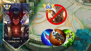 THIS IS HOW TO COUNTER URANOS IN EXP LANE USING DYRROTH |MOBILE LEGENDS BANG BANG|TOP GLOBAL DYRROTH