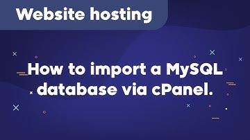 How to import a mySQL database via cPanel.