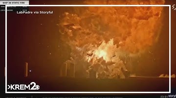 Watch: Moment SpaceX rocket explodes into fireball during testing caught on camera