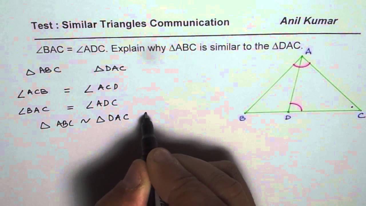 How to Prove that Two Triangles are Similar - YouTube