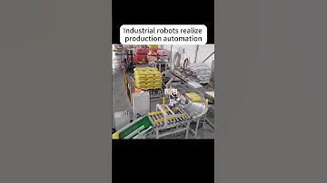 Food factories use industrial robots to palletize faster. #machine #industrialmachine #factory