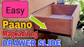 Diy How To Install Drawer Slide Paano Magkabit Ng Drawer Slide Drawer Slide Installation