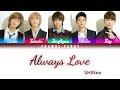 Shinee   always love lyrics color coded lyrics engromjpn