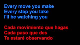 Miniatura del video "The Police - Every breath you take - Letra en español y en inglés en la pantalla"