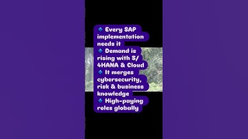 Most Underrated SAP Module!!!!!!! #SAPCareer #SAPJobs #ITSecurity #S4HANA #careergrowth #sap #howto