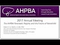 Ahpba 2017 annual meeting