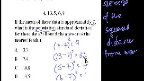 Algebra II: Mean and Standard Deviation