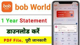 How To Download 1 Year Statement From Bob World How To Get Account Statement From Bob World