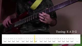 Red Hot Chili Peppers - Goodbye Angels (Bass Tab) (Play Along Tabs In Video)