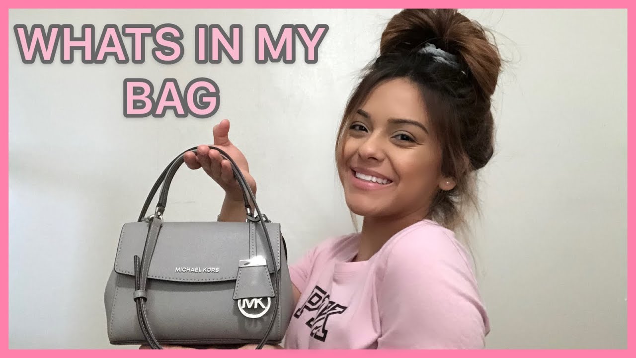 WHATS IN MY BAG 2020 MICHAEL KORS AVA SAFFIANO YouTube