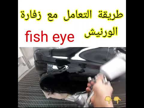 طريقة التعامل من زفارة الورنيش عين السمكة   نخريم دهان السيارة 