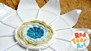 Paper Plate Weaving Easy Kids Craft- Backyard Summer Camp