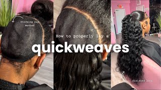 How To Properly Lay A Quickweave Half Up Half Down ✨💕 TheKijhonaJSlay